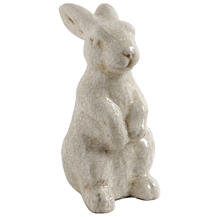 Brambly Cottage Glazed Standing Rabbit Statue & Reviews Wayfair.co.uk